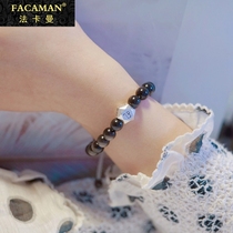 Couple bracelet twelve constellations Obsidian couple girlfriends bracelet a pair of men and women sterling silver crystal hand jewelry