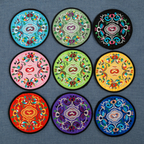 Tang Rabbit Rabbit Handmade Cloth Art DIY Disc Embroidery Cloth Art Thermal Insulation Cup Cushion Small Embroidered Sheet Decoration Accessories Accessories