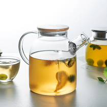 Summer High Temperature Resistant Transparent Glass Cold Kettle Large Capacity Cool Kettle Hot Water Kettle Juice Zakers