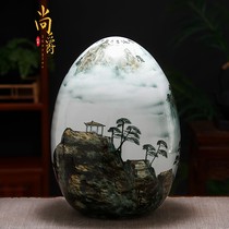 Jingdezhen Ceramic Ware New Chinese Vase Landscape Foe Egg Home Bogu Shelf TV Cabinet Living-room Adornment Pendulum