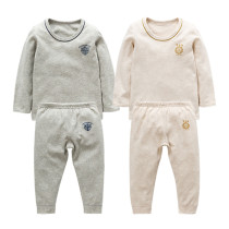 Spring and autumn Childrens pure cotton autumn clothes Autumn pants for men and women Warm Underwear Suit Boy
