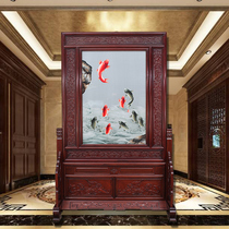 Su embroidery boutique fish bifacial embroidered nine fish home Xuanguan Myanmar flower pear frame