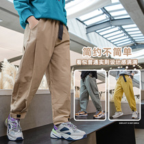 Boys sports pants Korean casual Spring and Autumn style outside wear 2021 new autumn children long pants boys foreign tide