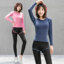Temperament gym yoga clothes running suit womens net red winter dress morning running clothes fairy in autumn