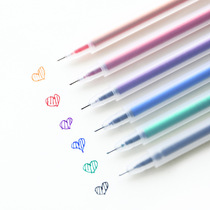 Preferential account student stationery simple transparent frosted watercolor pen color gel pen needle tube head 0 5mm water pen