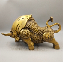 Boutique antiques pure copper Wall Street Copper Bull business gifts brass Bulls
