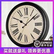 Japan Seiko wall clock living room office bedroom modern simple silent clock Roman digital home quartz clock 771J