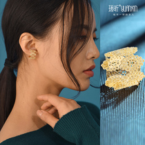 Painless elf ear bone cochlear clip without ear hole ear clip female retro lace advanced sense niche design French ear hanging