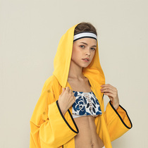 SEAPLAY new yellow speed dry cloak cloak bathrobe swimming surf diving zipper paragraph by buckle