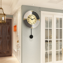 Clock and clock living room modern simple new Chinese atmosphere home Fashion restaurant decoration light luxury clock creative table