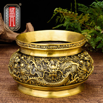 Sheng fan Kowloon incense stove Home brass Guanyin Property God Worship Incense Stove Burning Incense Stove Large Number Buddha Hall Bronze Incense Stove