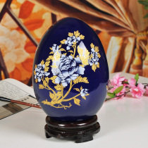 Jingdezhen Ceramic Vase ornaments cloisonne Chinese red craft decorative vase Gold peony rich egg