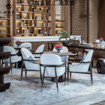 Sales office Negotiation table and chair combination Light luxury New Chinese hotel project Club Teahouse Reception area chair customization