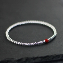 Cinnabar transfer bracelet ins original design girl girlfriends student gift silver beads fine fine silver diy