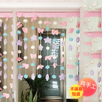 Japanese soft girl cute girl Heart star bow decoration curtain bedroom childrens princess room door curtain hanging