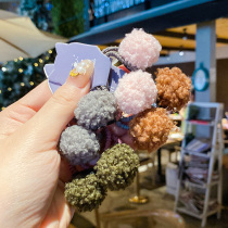 Senmi rabbit childrens net red hair ball tie head does not hurt hair rubber band girl cartoon Korean Hairband Princess head rope hair accessories