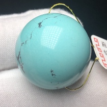 Boutique High Porcelain Green Pine Stone Round Pearl 22 6mm Scattered Beads Single Beads