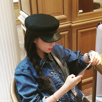 Japan Rosex Tangk autumn and winter woolen Navy cap female cap British newsboy hat beret leather cap