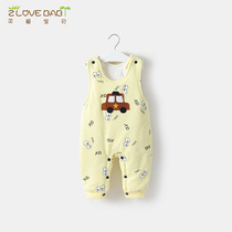 Newborn winter cotton pants autumn and winter thick straps for men and women Baby out winter jumpsuit pants