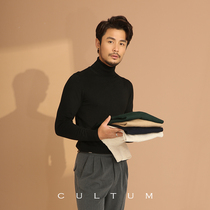 Turtleneck sweater knitwear mens thin autumn and winter slim-fit solid color bottoming sweater cardigan Korean version of the trend sweater