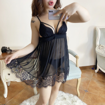 Sexy underwear Large size belly cover thin big chest fat mm tease sexy pajamas on the bed Shop owner real shot suit