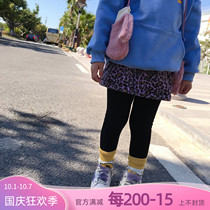 Hong Kong girl BAO WEN small skirt baby children Winter 2018 new Joker plus velvet half skirt