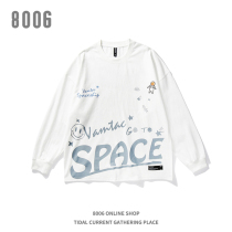 VAMTAC tide brand long-sleeved t-shirt mens tide ins loose hip-hop wild graffiti letters smiley face printing men and women couples