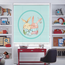 Hengji : Punch-free girl childrens room printed aluminum shutter curtain household cartoon shade curtain lifted curtain pulled bead
