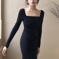 Spring and summer classic Hepburn retro wearing weaving skirt small black dress dress