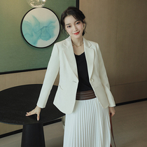 2021 Spring and Autumn New Korean version of temperament slim button small suit professional casual Joker blazer women