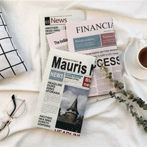 ins wind nostalgia old English pictorial newspaper photo prop swing piece ornament foreign background paper to make old photo shoot background