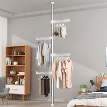 Top-of-the-sky drying rack Hanging hangers in the home bedroom free-of-punching telescopic balcony clothes rack artifact