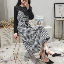 2020 new spring clothes plus size womens clothes 200 catties fat sister looks thin foreign style casual dress womens two-piece suit