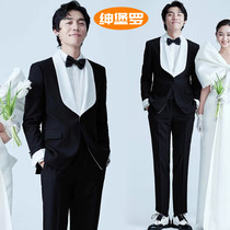 Exhibition new mens western-style suit mens sashimi professional dress photo-themed clothing for real photography suits