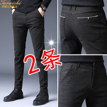 In 2021 the new recreational trousers men's summer thin high-end self-cultivation Korean version of the trend of suits spring and autumn