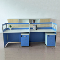 Staff desk single computer table and chair combination simple modern 2 4 6 people working position screen partition card holder
