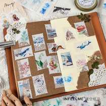 Ocean whale dream sulfate paper sticker killer whale sperm whale dolphin diving log tent decoration