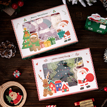 Christmas candy gift box Snowflake crisp nougat biscuits gift packaging gift box empty box with hand gift