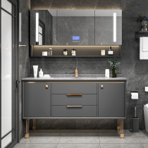 Bath Room Cabinet Rock Board Integrated Basin Modern Minima Floor Type Wash Basin Wash Basin Cabinet Combined Toilet Wash Table
