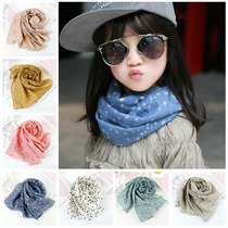 Mens and womens childrens scarves Spring and autumn and winter thin cotton and hemp Korean version of the wild baby collar Child baby scarf windproof