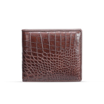 2021 new crocodile leather short wallet mens business hand-held leather wallet European and American style multi-card change wallet