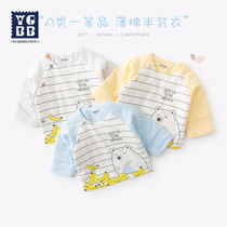 Ingebebe 2021 Autumn clothes new newborn baby clothes Spring-autumn thin cotton preliminary baby warm half back blouses