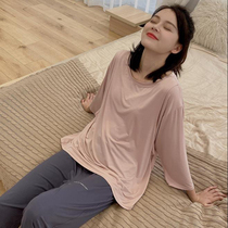 Lunar Subsuit Summer Thin postpartum breast-feeding pregnancy Breastfeeding Pure Cotton Modale Pregnant pregnant woman Home Sleeping Clothes two sets