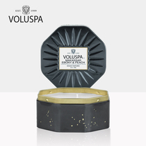 Voluspa Gold-plated silver series Octagonal tin can Smoke-free bedroom Soothing sleep Scented Candle Birthday Gift