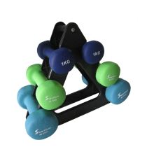 Fitness sports mens and womens household flat head 1 5 kg matte dip plastic color dumbbell fitness equipment home
