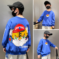 Childrens clothing boy tiger year sweater zodiac year 2022 new childrens big boy foreign style spring and autumn top boy trendy brand