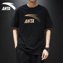Anta short sleeve T-shirt men 2021 Spring Summer new leisure student black shirt men Youth letter T-shirt T