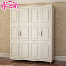 American solid wood wardrobe bedroom two door three door four door five door six door antique white whole wardrobe combination wardrobe