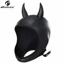 Divecica recommends light leather devil diving headgear custom diving cap Swimming cap personalized customization