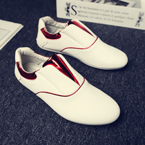Tide brand 2021 summer new mens shoes British style wild white shoes fashion personality lazy shoes Doudou shoes tide shoes